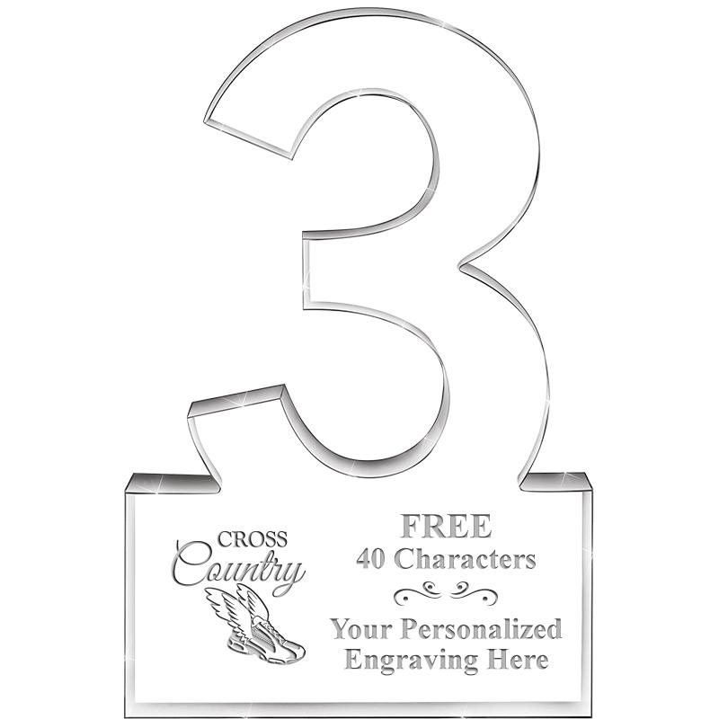 6" 3 YEARS OF SERVICE ACRYLIC