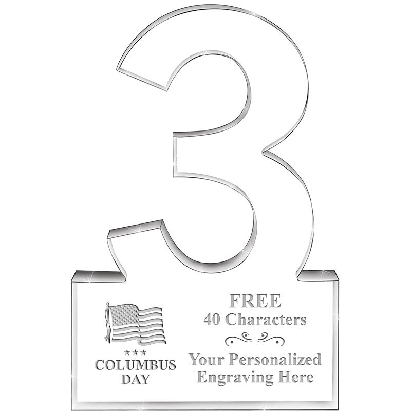 6" 3 YEARS OF SERVICE ACRYLIC