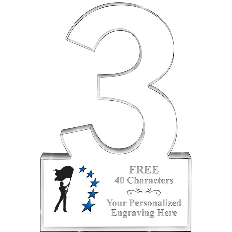 6" 3 YEARS OF SERVICE ACRYLIC