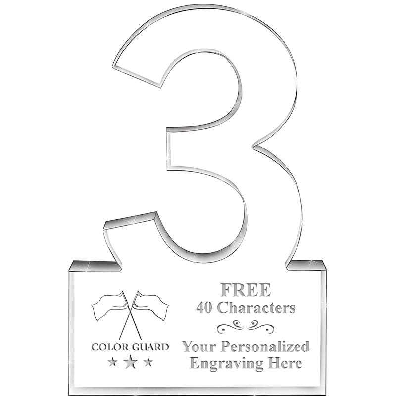 6" 3 YEARS OF SERVICE ACRYLIC