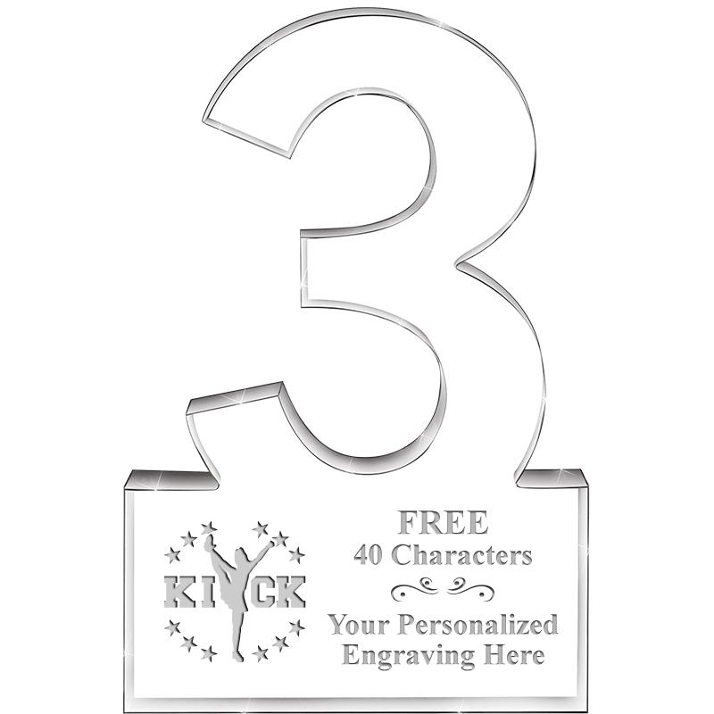 6" 3 YEARS OF SERVICE ACRYLIC