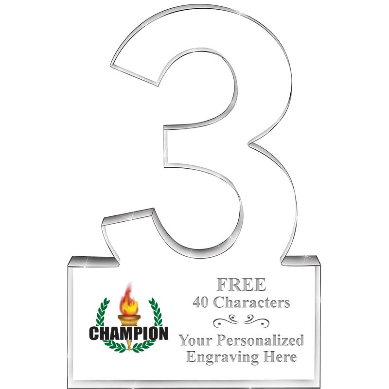 6" 3 YEARS OF SERVICE ACRYLIC