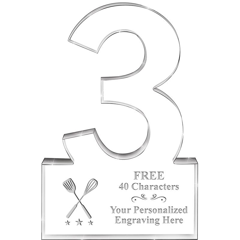 6" 3 YEARS OF SERVICE ACRYLIC