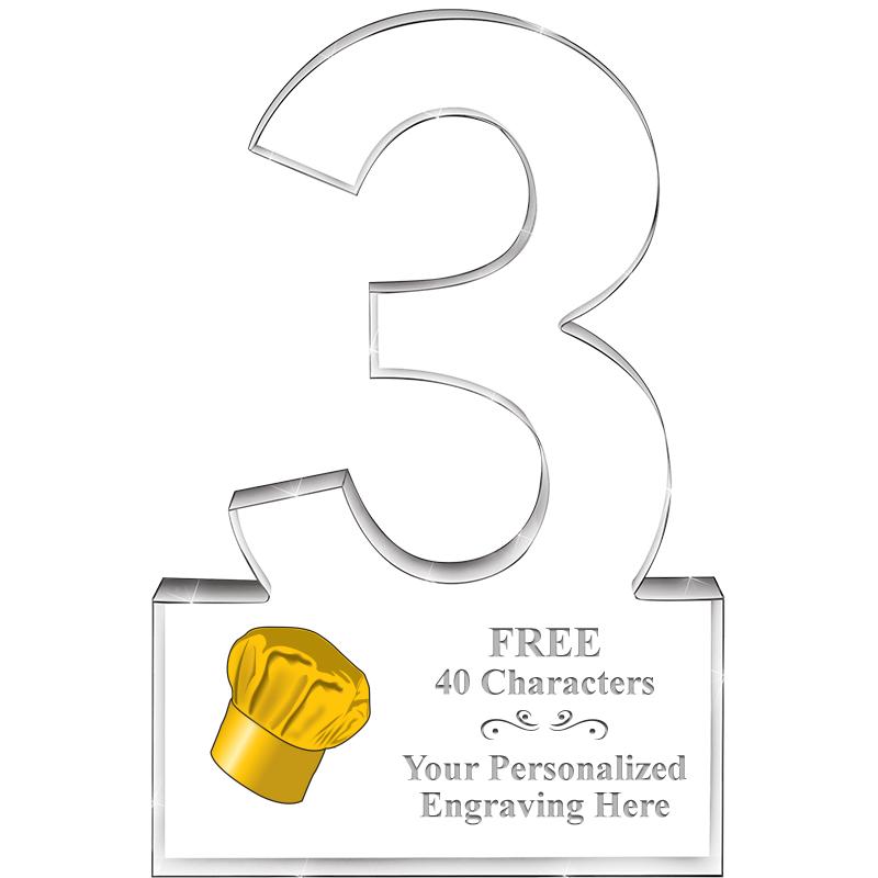 6" 3 YEARS OF SERVICE ACRYLIC