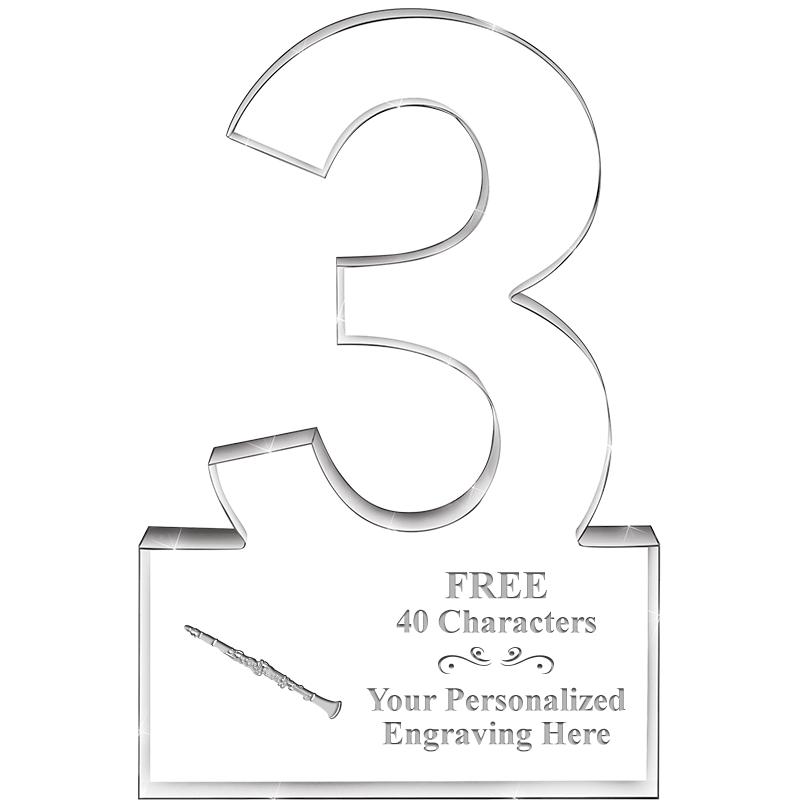 6" 3 YEARS OF SERVICE ACRYLIC