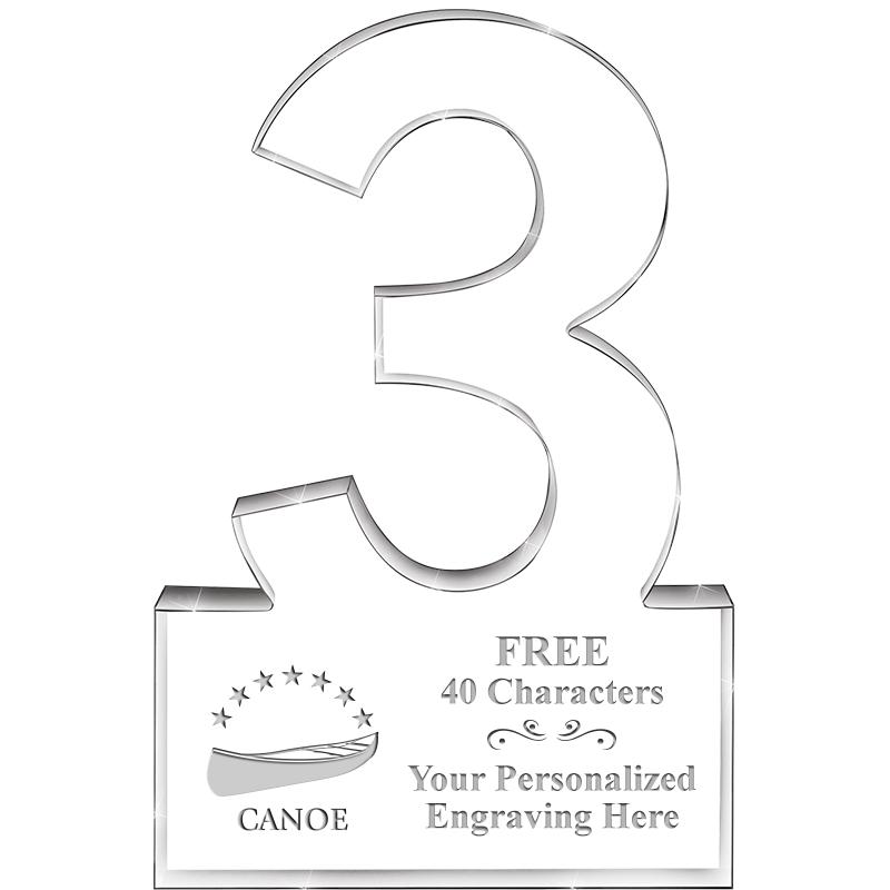 6" 3 YEARS OF SERVICE ACRYLIC