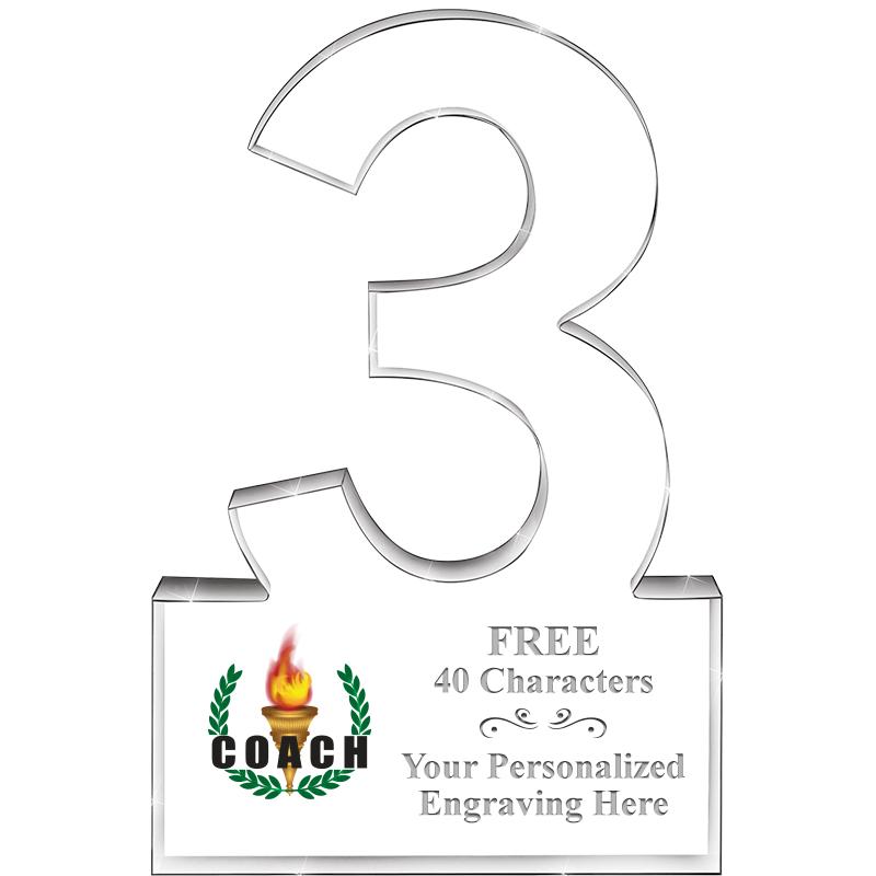 6" 3 YEARS OF SERVICE ACRYLIC