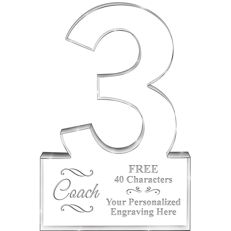 6" 3 YEARS OF SERVICE ACRYLIC