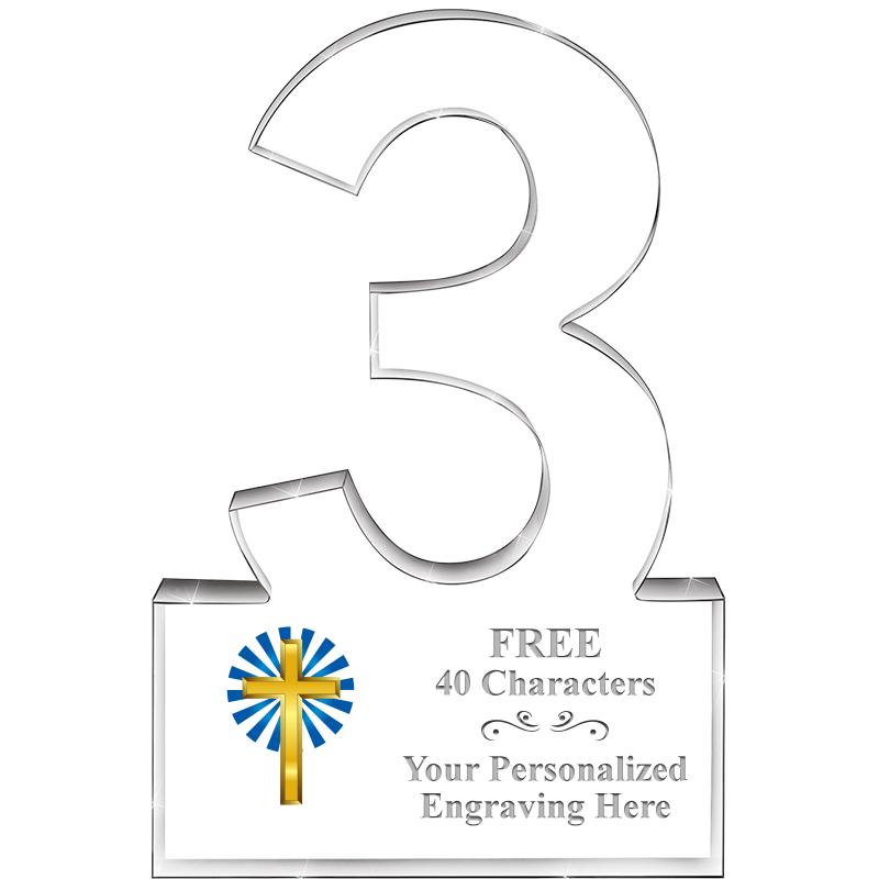 6" 3 YEARS OF SERVICE ACRYLIC