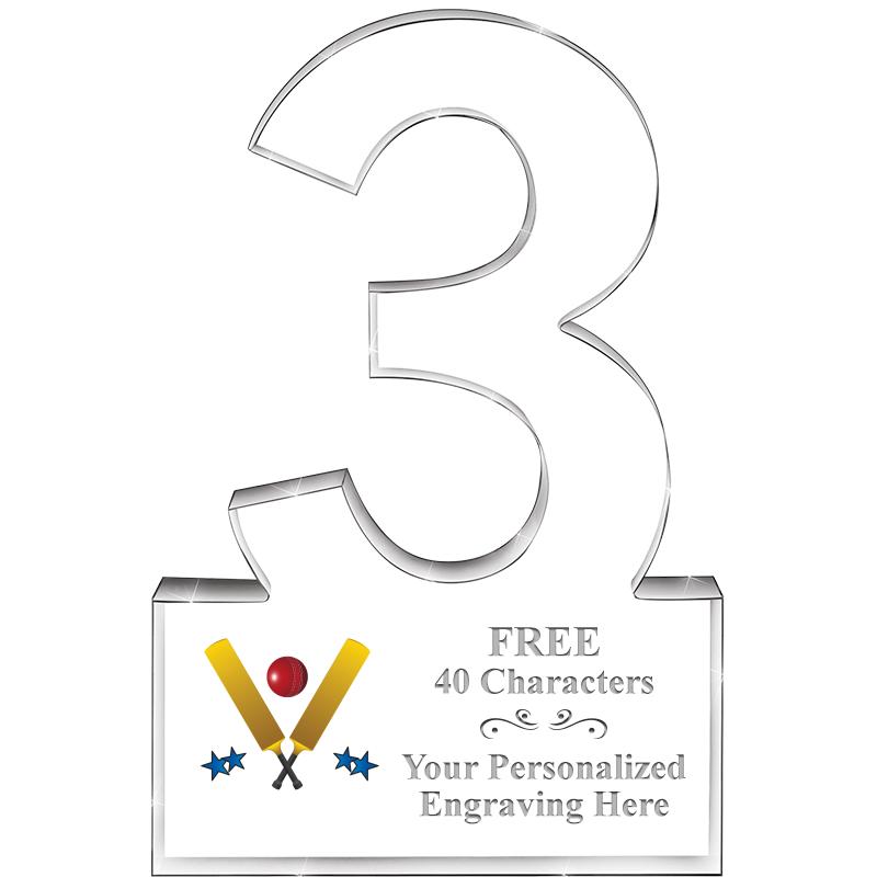 6" 3 YEARS OF SERVICE ACRYLIC