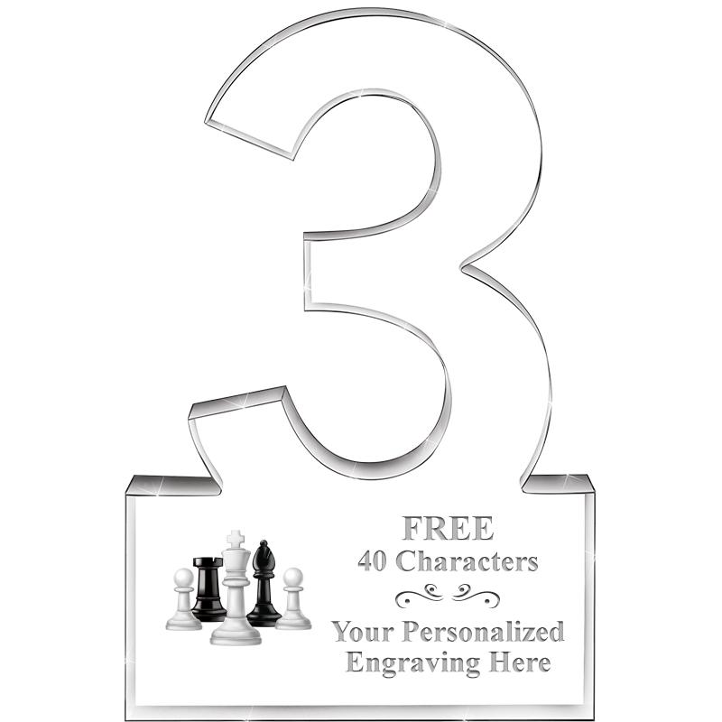 6" 3 YEARS OF SERVICE ACRYLIC