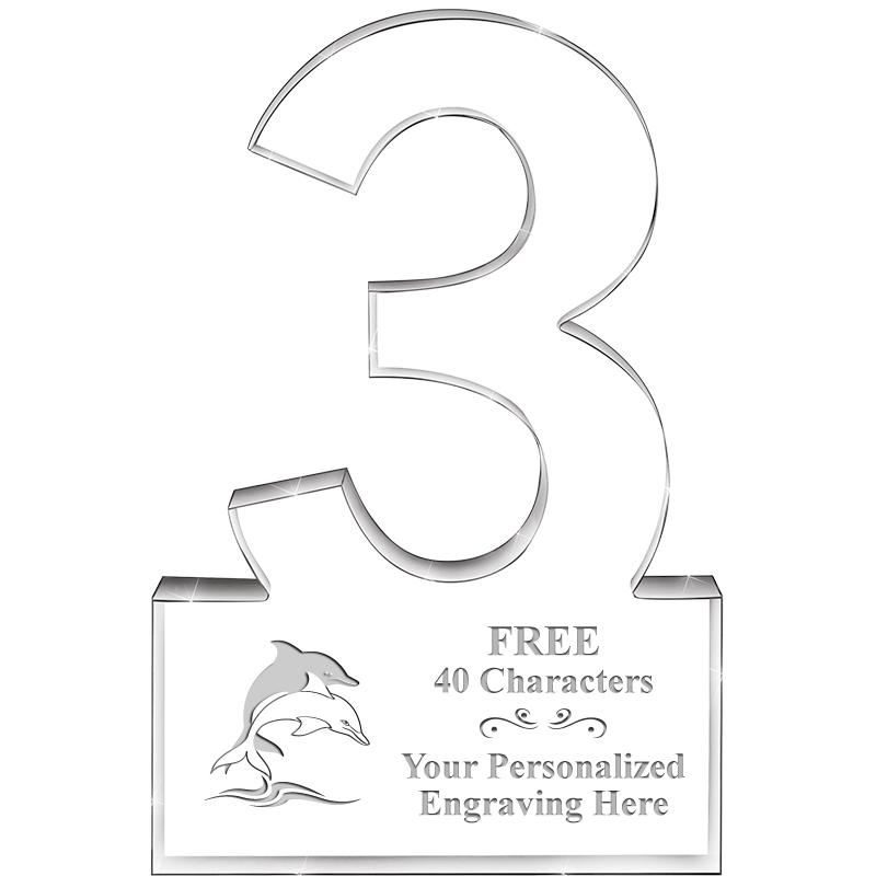 6" 3 YEARS OF SERVICE ACRYLIC