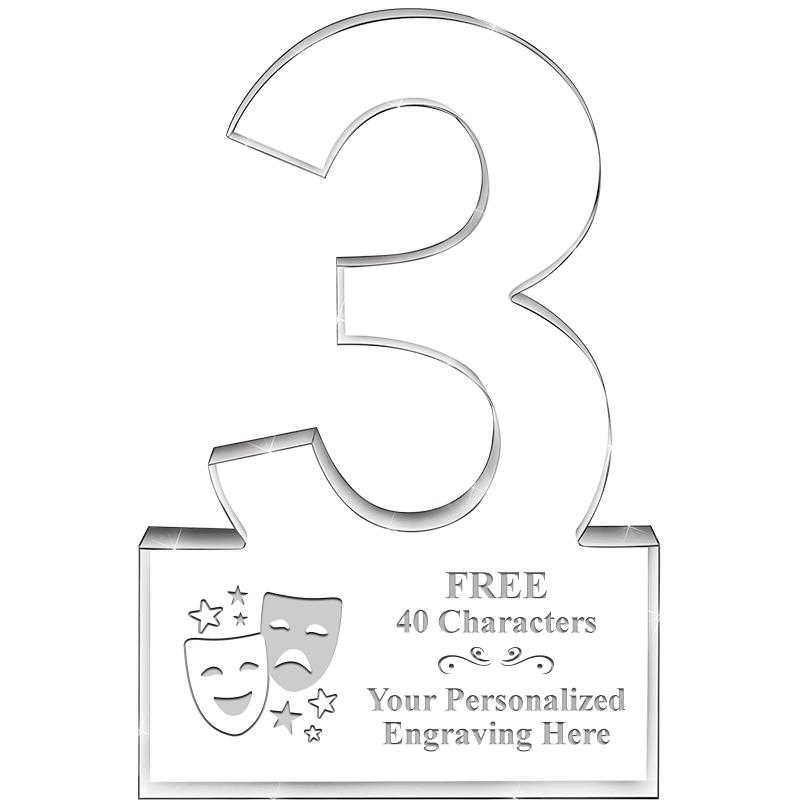 6" 3 YEARS OF SERVICE ACRYLIC