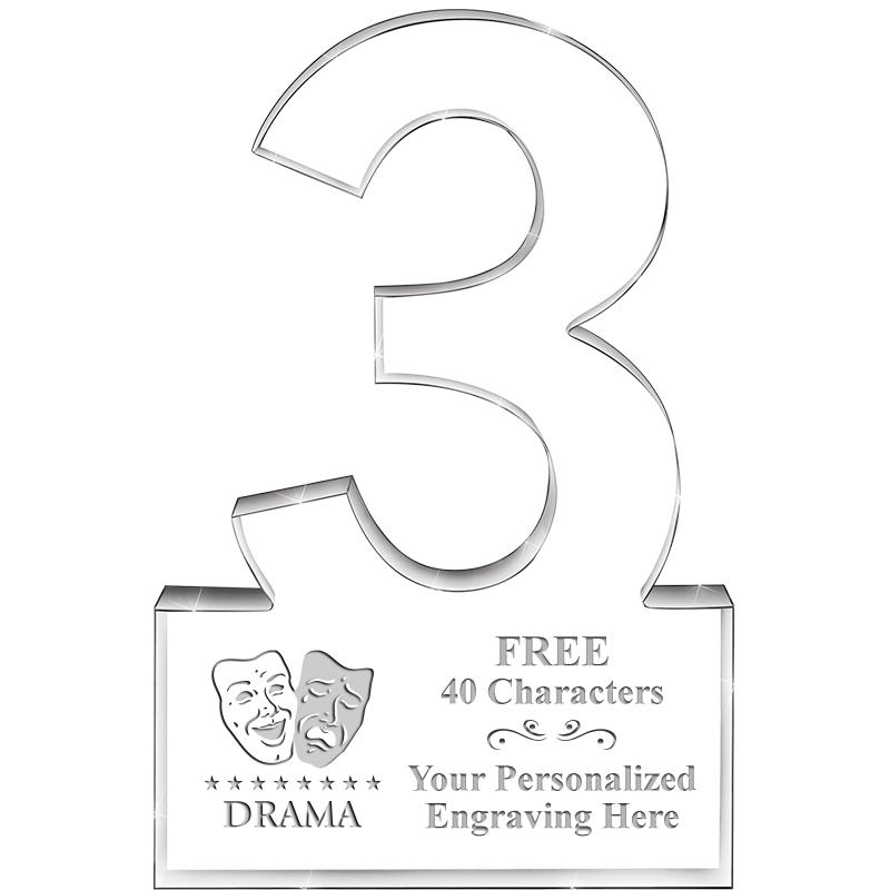 6" 3 YEARS OF SERVICE ACRYLIC