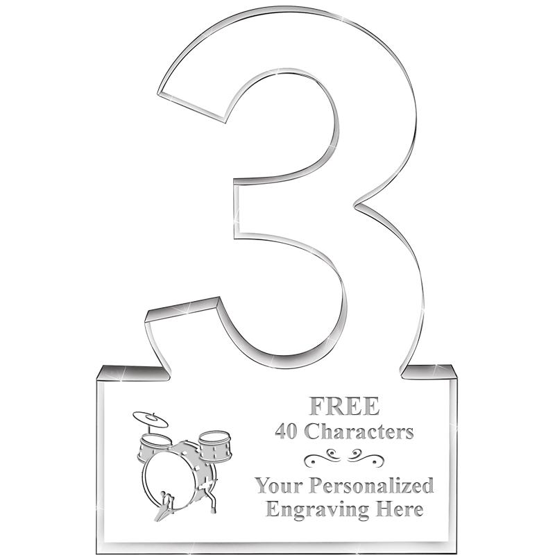 6" 3 YEARS OF SERVICE ACRYLIC