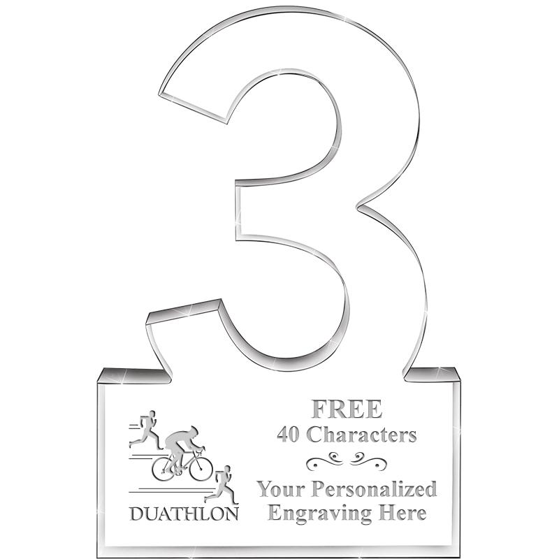 6" 3 YEARS OF SERVICE ACRYLIC