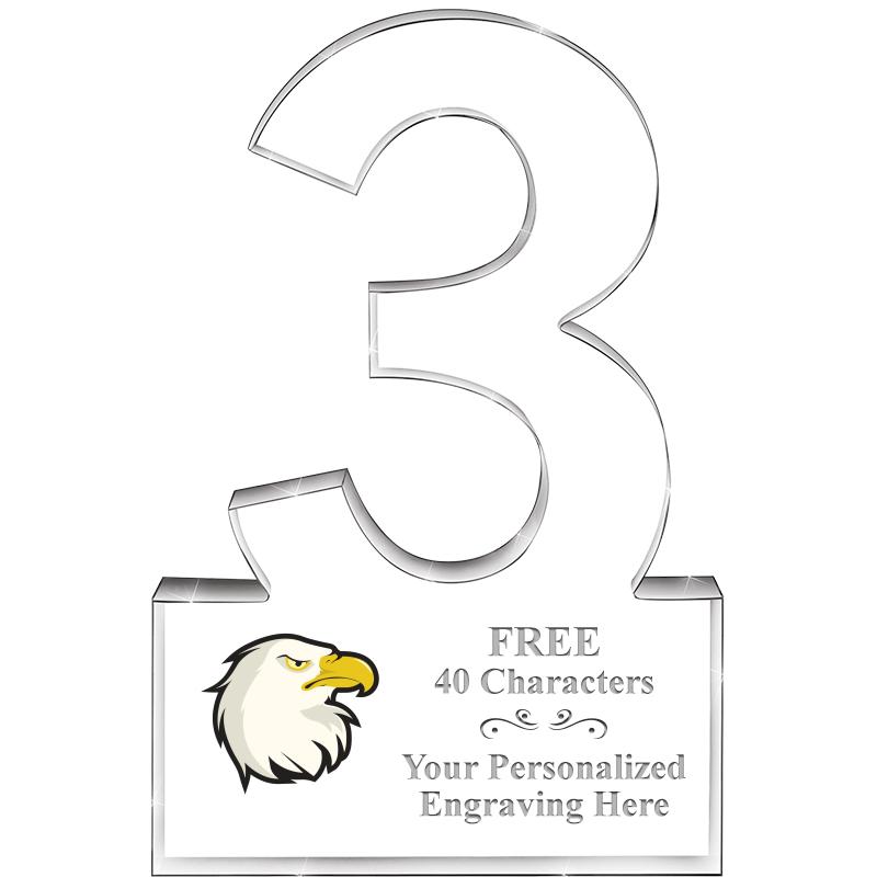 6" 3 YEARS OF SERVICE ACRYLIC