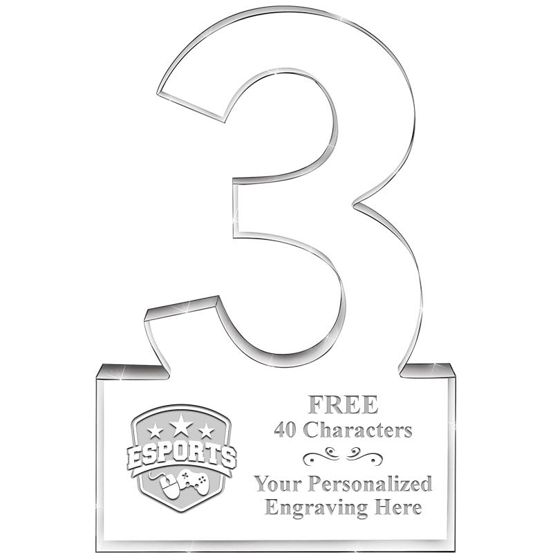 6" 3 YEARS OF SERVICE ACRYLIC