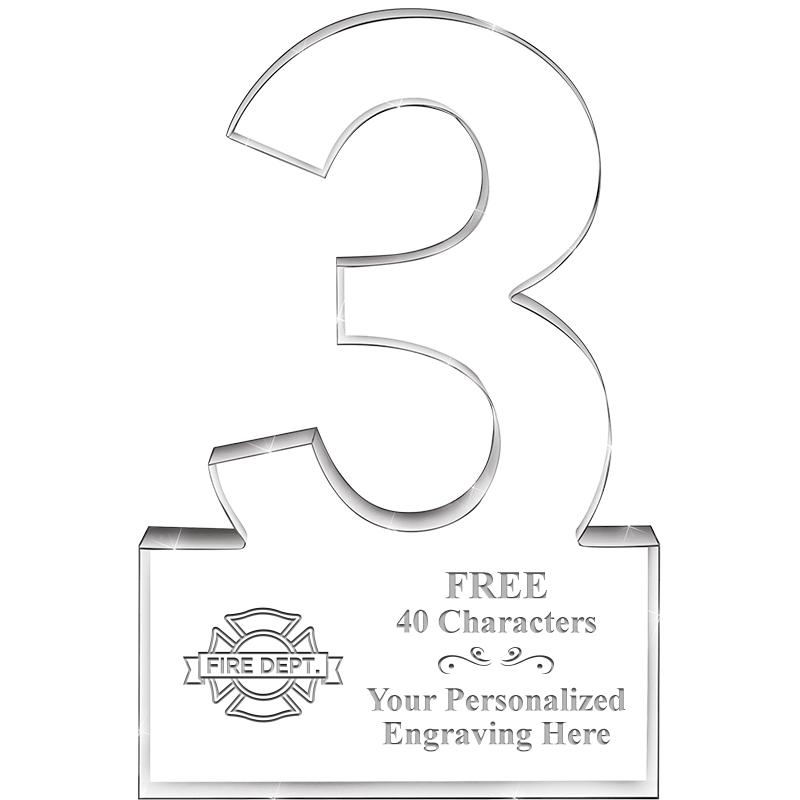 6" 3 YEARS OF SERVICE ACRYLIC