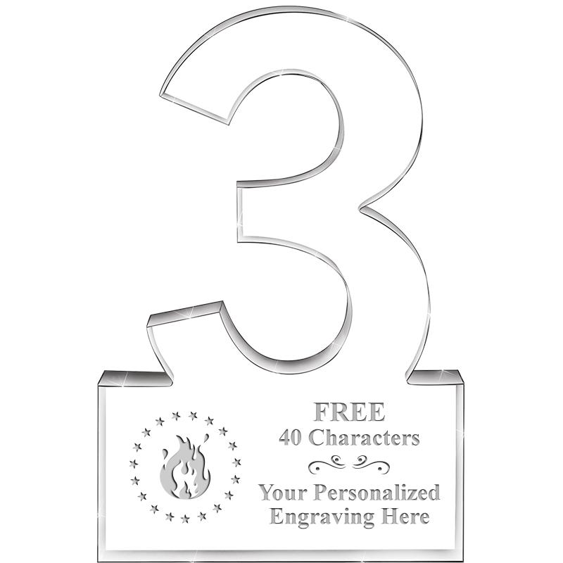 6" 3 YEARS OF SERVICE ACRYLIC