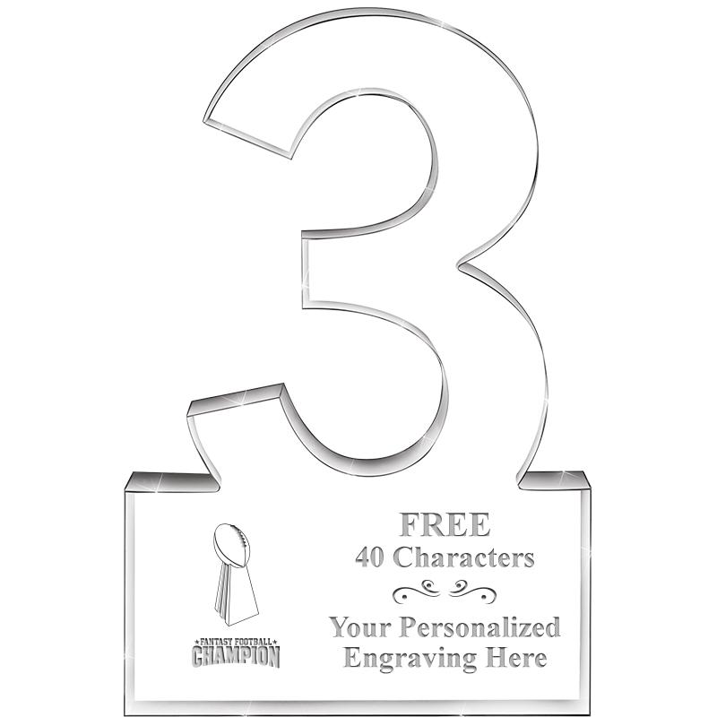 6" 3 YEARS OF SERVICE ACRYLIC