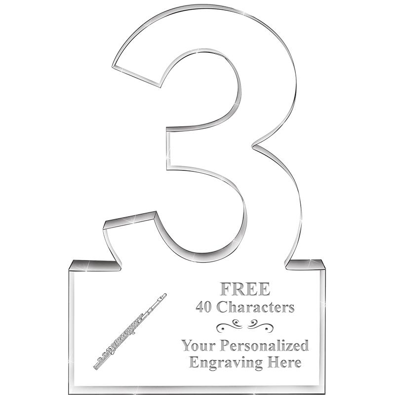 6" 3 YEARS OF SERVICE ACRYLIC