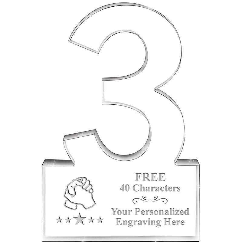 6" 3 YEARS OF SERVICE ACRYLIC