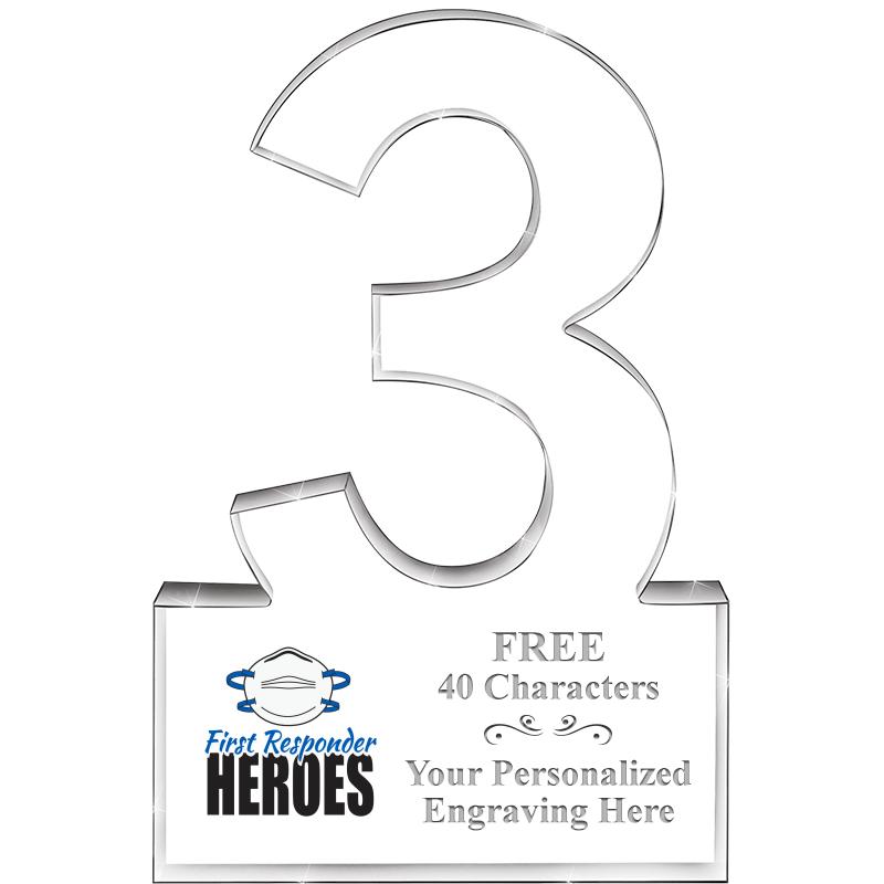 6" 3 YEARS OF SERVICE ACRYLIC