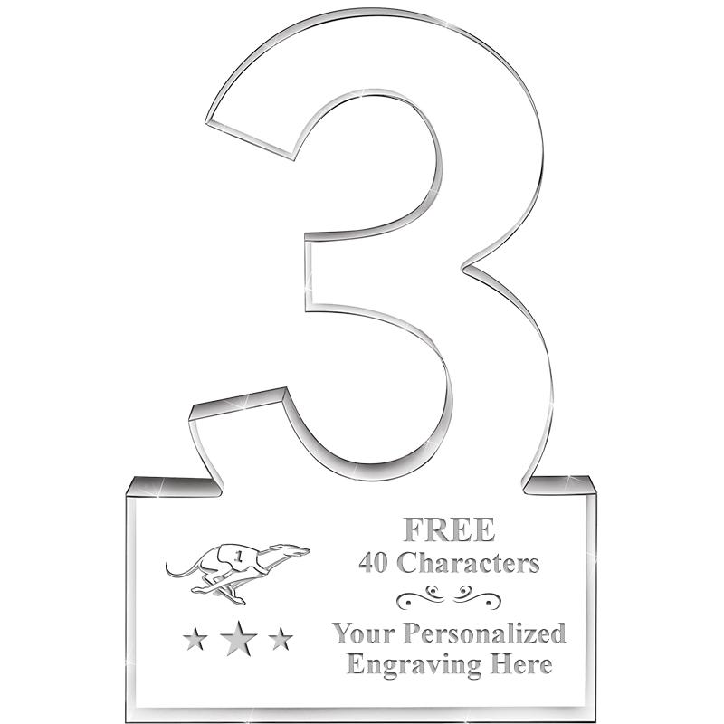 6" 3 YEARS OF SERVICE ACRYLIC