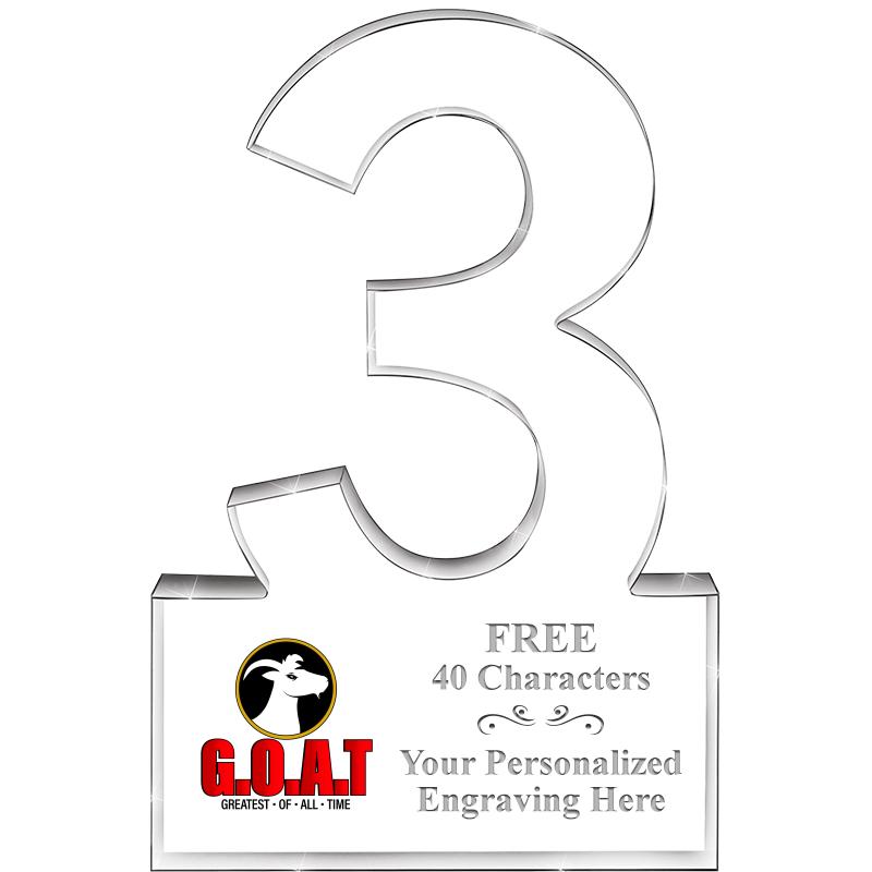 6" 3 YEARS OF SERVICE ACRYLIC