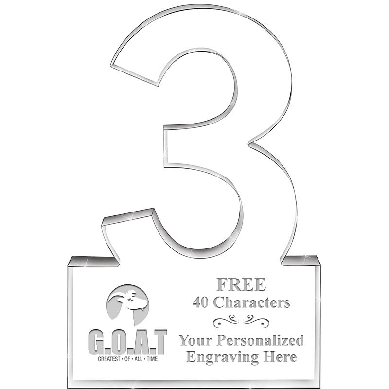 6" 3 YEARS OF SERVICE ACRYLIC