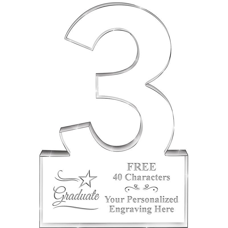 6" 3 YEARS OF SERVICE ACRYLIC