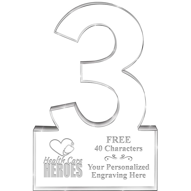 6" 3 YEARS OF SERVICE ACRYLIC