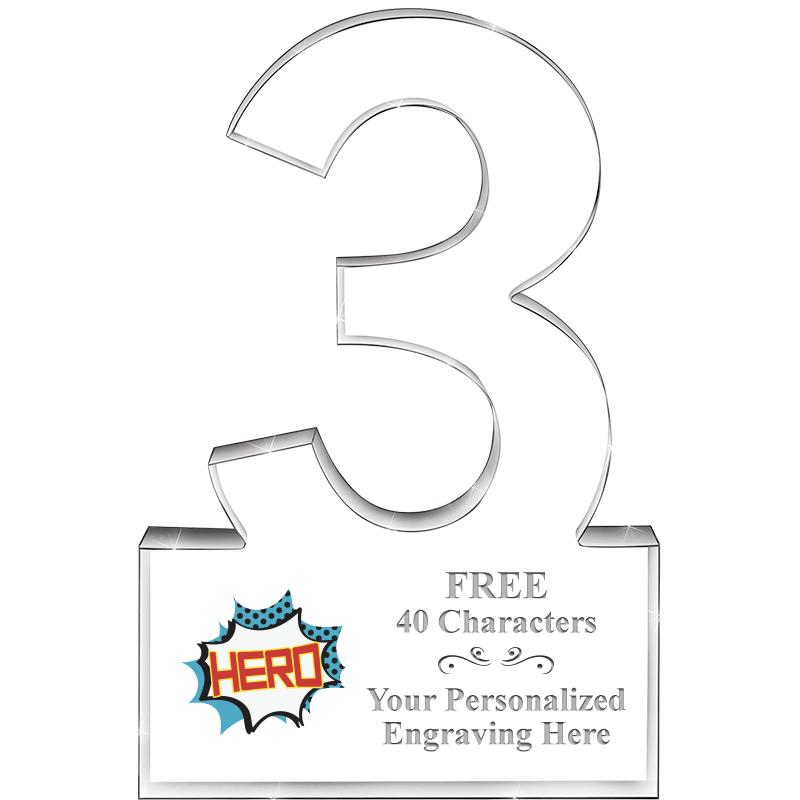 6" 3 YEARS OF SERVICE ACRYLIC