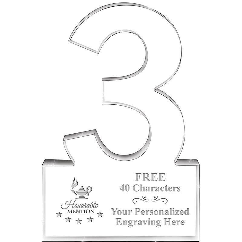 6" 3 YEARS OF SERVICE ACRYLIC