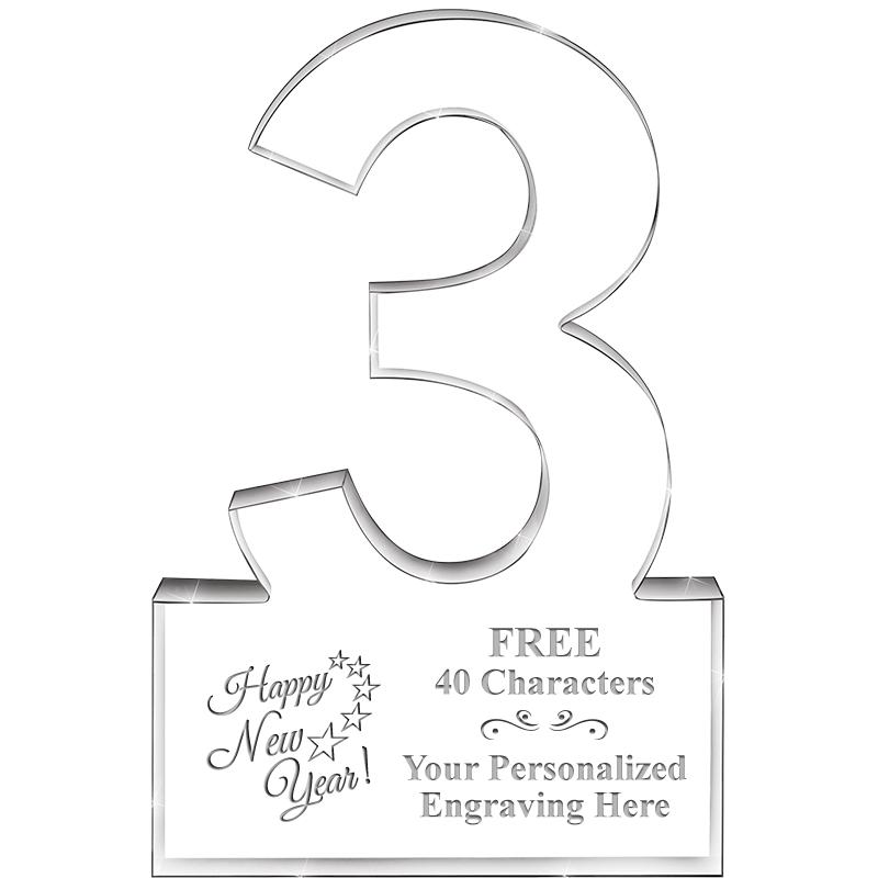 6" 3 YEARS OF SERVICE ACRYLIC