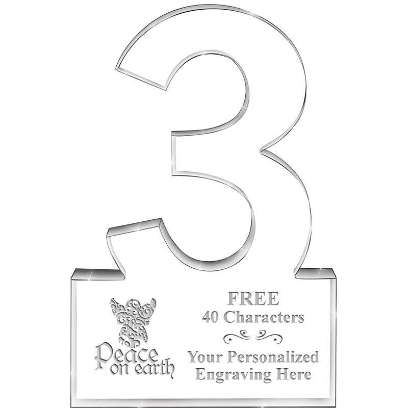 6" 3 YEARS OF SERVICE ACRYLIC