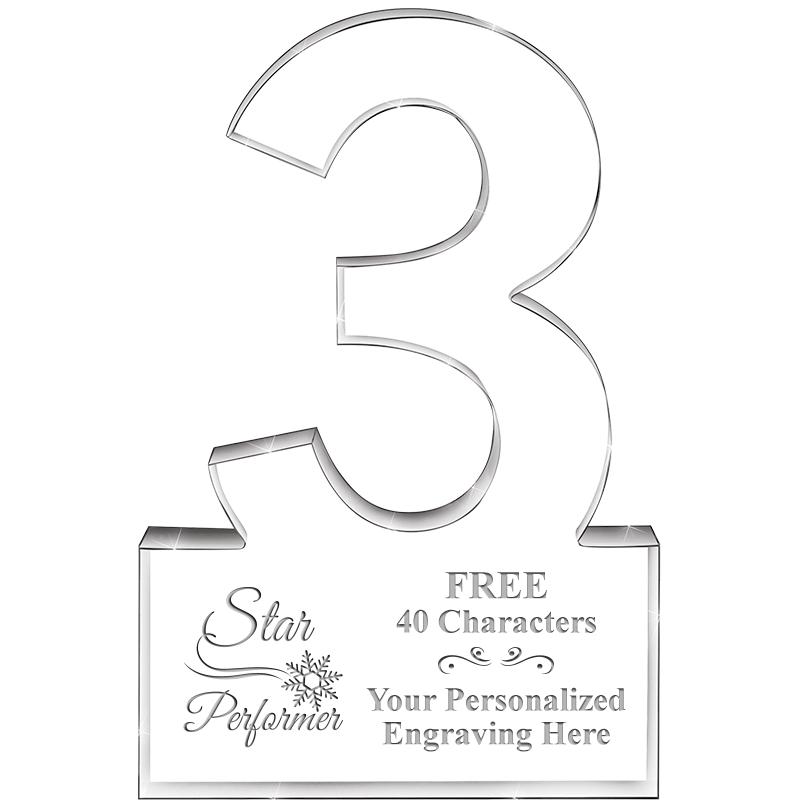 6" 3 YEARS OF SERVICE ACRYLIC