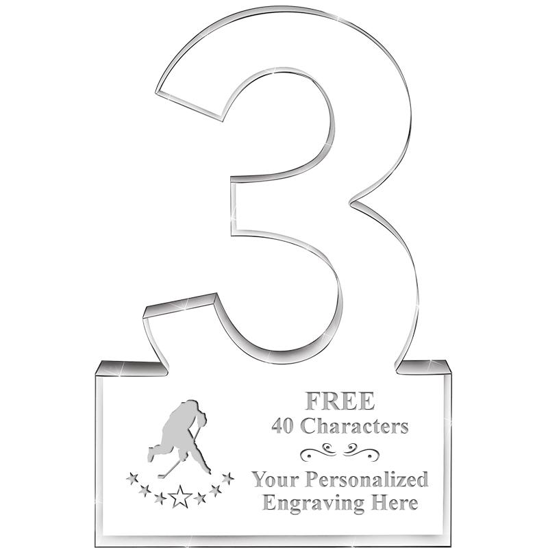 6" 3 YEARS OF SERVICE ACRYLIC