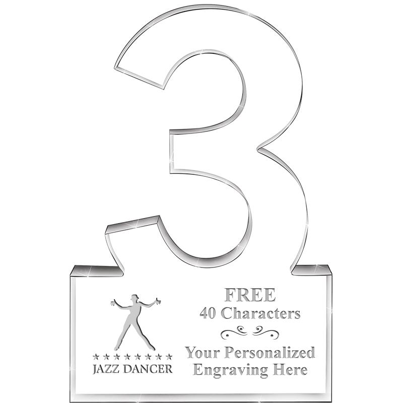 6" 3 YEARS OF SERVICE ACRYLIC