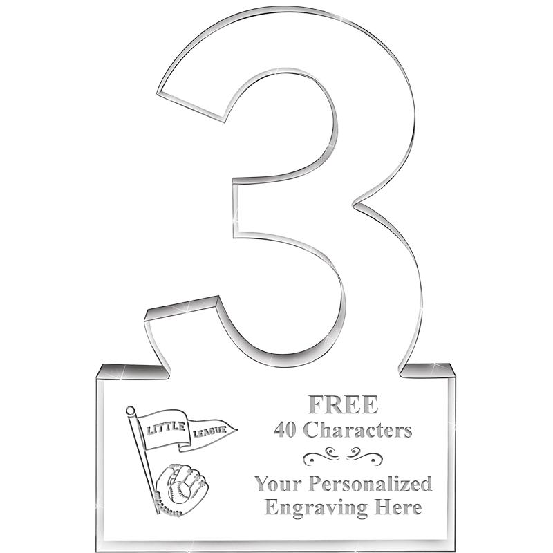 6" 3 YEARS OF SERVICE ACRYLIC