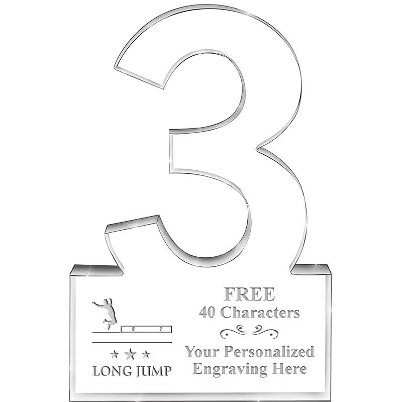 6" 3 YEARS OF SERVICE ACRYLIC