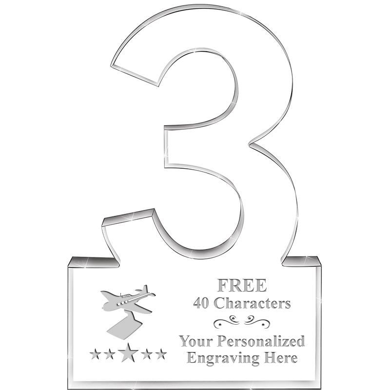 6" 3 YEARS OF SERVICE ACRYLIC