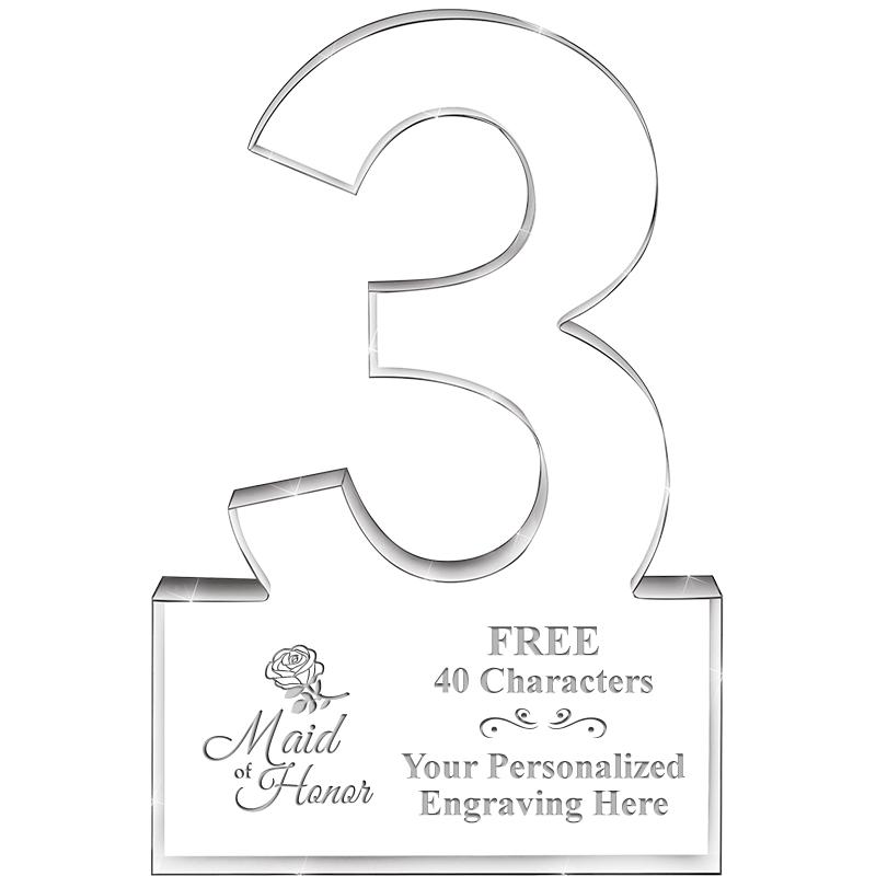 6" 3 YEARS OF SERVICE ACRYLIC