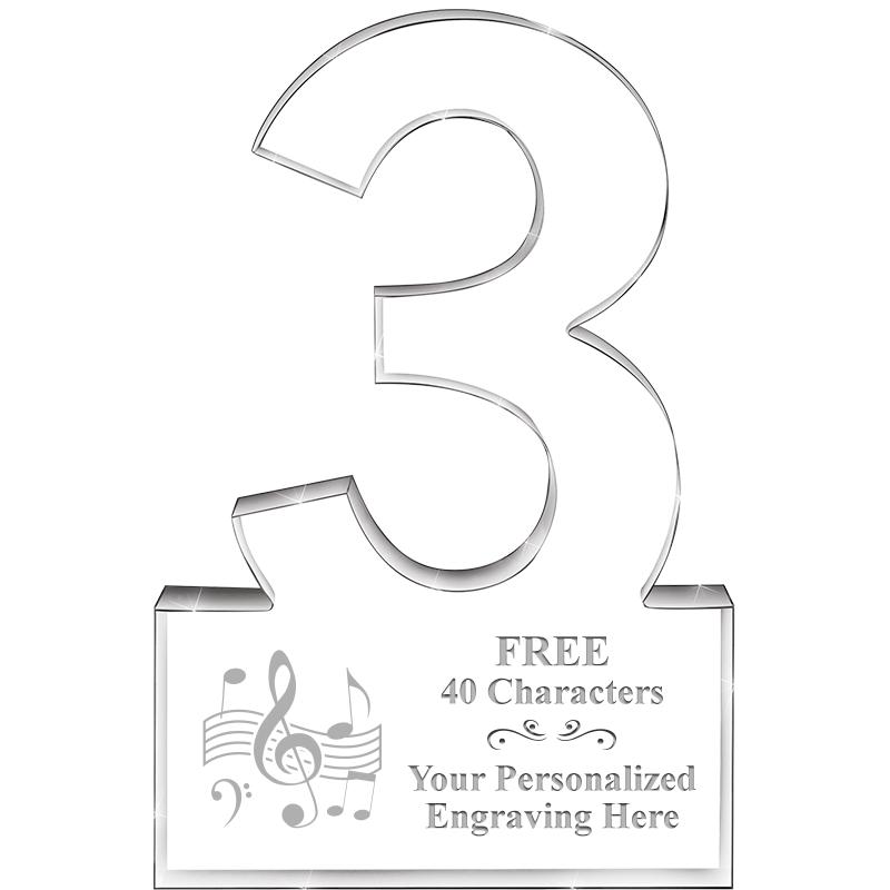 6" 3 YEARS OF SERVICE ACRYLIC