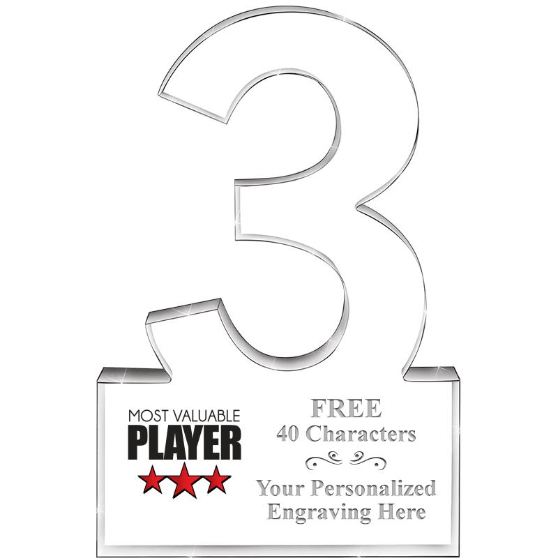 6" 3 YEARS OF SERVICE ACRYLIC