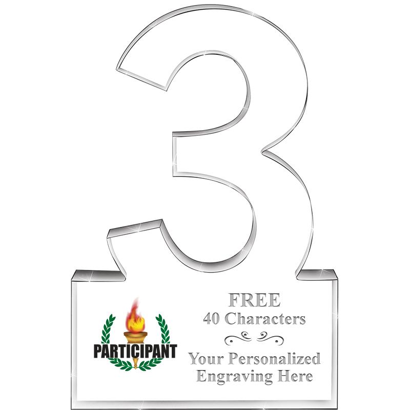 6" 3 YEARS OF SERVICE ACRYLIC