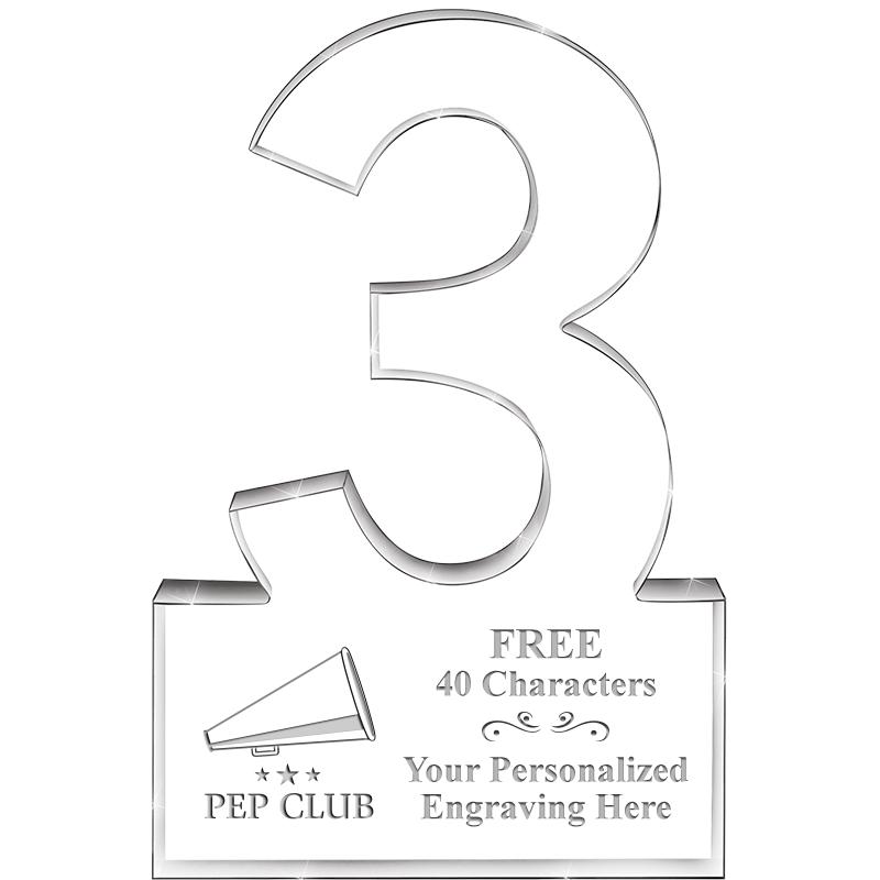 6" 3 YEARS OF SERVICE ACRYLIC