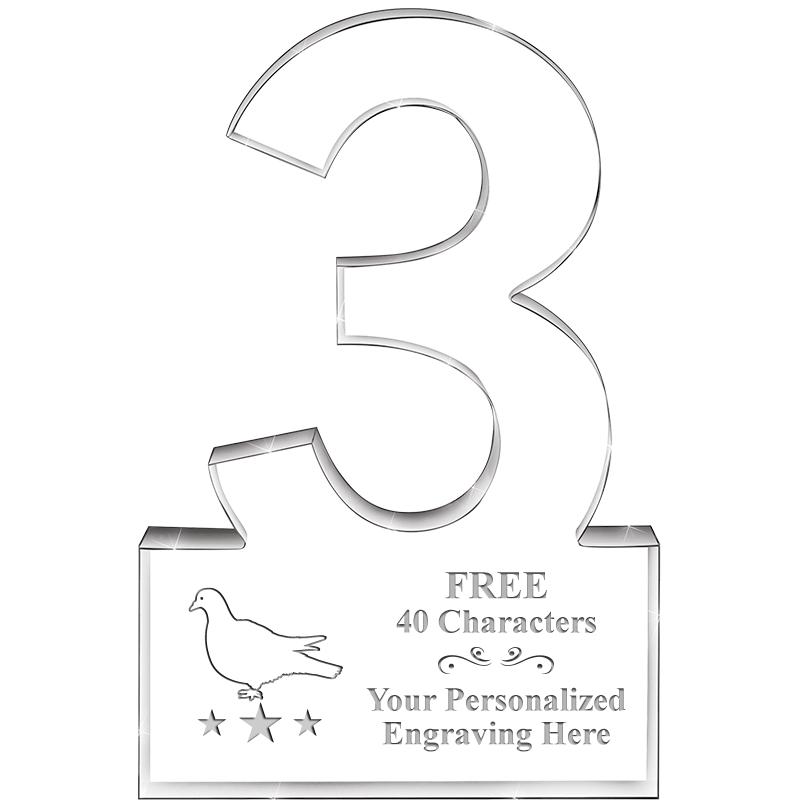 6" 3 YEARS OF SERVICE ACRYLIC