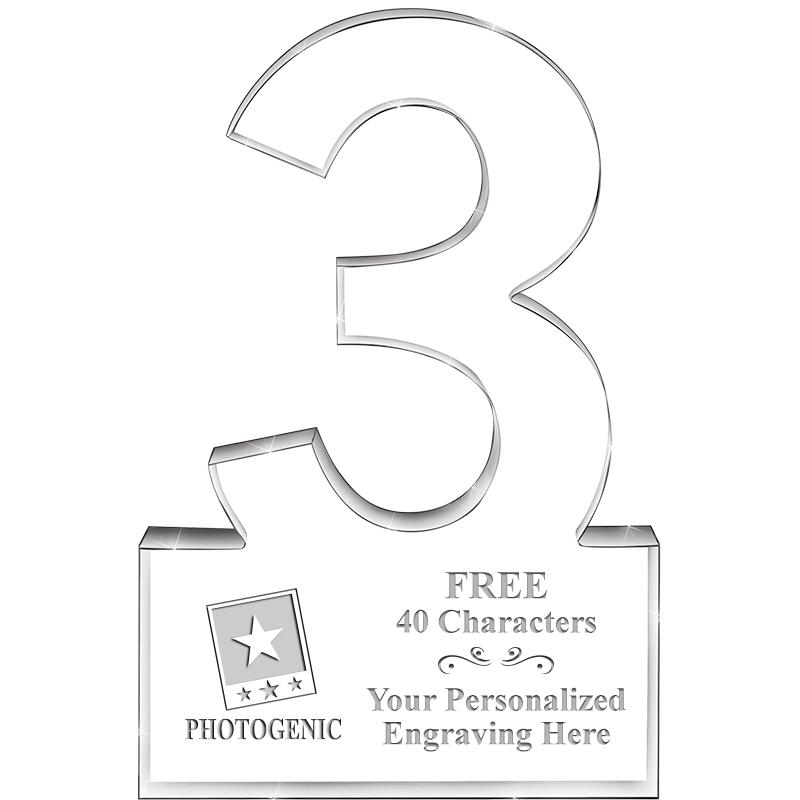 6" 3 YEARS OF SERVICE ACRYLIC